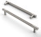 Amerdeco 10 Stück Gebürsteter Nickel Schrankgriffe 192mm Lochabstand, Aluminium Griffe für Küchenschränke & Möbelgriffe für Schubladen