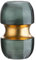 GILDE kleine Deko Vase Glasvase - Moderne Blumenvase mit Rillen Design - Geschenk Geburtstag Tischdeko Weihnachten Hochzeit Goldhochzeit - Farbe: Grün Gold Höhe 18 cm