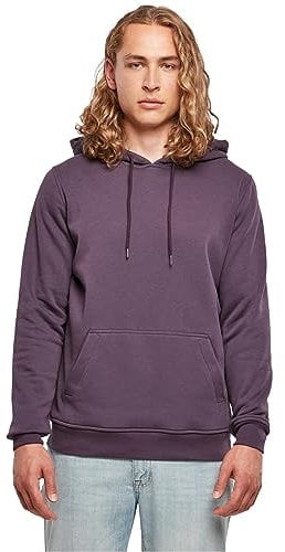 Build Your Brand Herren Kapuzenpullover Heavy Hoody, lässiger Hoodie für Männer, XXL, purplenight