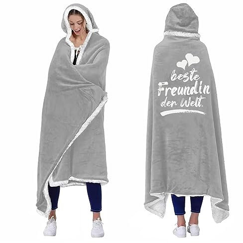 Beste Freundin Geschenke: Kuscheldecke mit Ärmeln, Geburtstagsgeschenke, Weihnachts-Geschenke für Freundin
