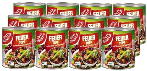 Gut & Günstig Feuertopf mit Bohnen und Jagdwurst 12x800g