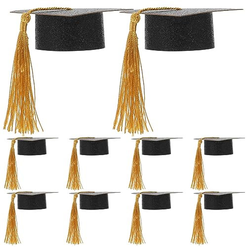 MAGICLULU Coperchio per Calice da Laurea 10 Pezzi Coperchi per Calici da Bevande Riutilizzabili Nappa Decorazioni per Feste Universitarie