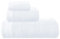 MALLONI HOME Ultra Soft 3er-Pack Baumwoll-Handtuch-Set, enthält a übergroße Badetücher 70 x 140 cm, a Handtücher 40 x 60 cm und a Waschbetten 30 x 30 cm, Weiß