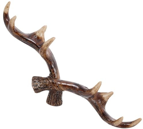 ULTECHNOVO Schlüsselhaken Geweih Wandaufhänger Vintage Geweih-Aufhänger Kleiderbügel Kleiderständer Vintage-Dekor Wandhaken für zu Hause dekorativer Wandhaken Vorbau Regal