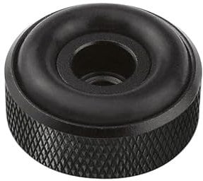 Dynavox Piedini per dispositivi con zigrinatura Mini in alluminio, per dispositivi HiFi come altoparlanti, amplificatori e giradischi, nero anodizzato, set da 4