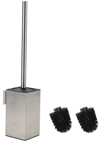 BGL Brosse WC en Nickel brossé avec Montage Mural - Support de Brosse WC carré en Acier Inoxydable 304