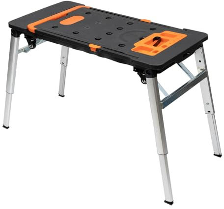 Mobile Multifunktionale Werkbank, 7 in 1 Klappbare Werkbank Arbeitstisch, Multifunktions Klappbar Maximales Gewicht 150kg, Rollbrett Transportroller Handwagen, Werktisch Handkarren
