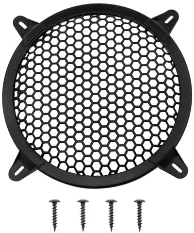Xhziy Grille de haut-parleur de 20,3 cm pour caisson de basses et grille gaufrée avec vis de montage