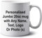 GOPERSONALISED Personalised Jumbo 20oz Mug Extra Large Tea Coffee Big Mug Custom Name Cup for Men Women Novelty Birthday Christmas Work Gifts Photo Mug