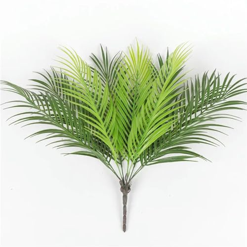 CLXLYU Künstliche tropische Pflanzen, 52 cm, 9 Blätter, künstliche Palme, Zweig, grüne Blätter, für Zuhause, Garten, Büro, Dschungel, Karneval, Dekoration, 52 cm, 9 Blätter