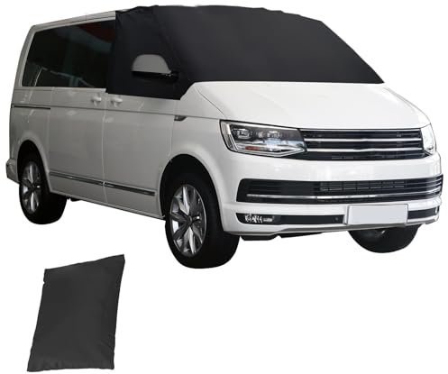 YWNYT Windschutzscheiben Abdeckung für VW T5, 600D Luxus Oxford Frontscheiben Sonnenschutz Frost Schnee Bildschirm Wrap Abdeckung Scheibenabdeckung für T5 Transporter