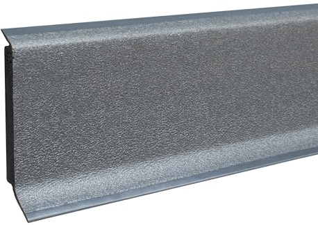 Sockelleiste Kunststoff 12.8 x 60 x 2500 mm PVC Hartschaum Basalt zum Kleben, Clipsen, Schrauben & Nageln Fußleiste Durchgefärbte Weichlippe by PROVISTON 12.5 Meter | 5 Stück