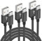 Cavo USB Type-C [2M+2M+2M 3Pezzi] Nylon Ricarica Rapida per Samsung Galaxy S24 S23 S22 S21Ultra, iPhone 16 15, Huawei P70 P60, Xiaomi, Pixel, Sony Xperia, OnePlus