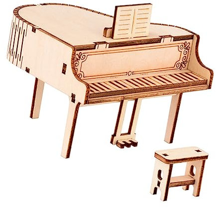 KONTONTY 3sätze Holzpuzzle Musikbox Für Mädchen Klavierdesign Bastelspielzeug Für Weihnachten Geburtstage Für Mädchen Und Jungen