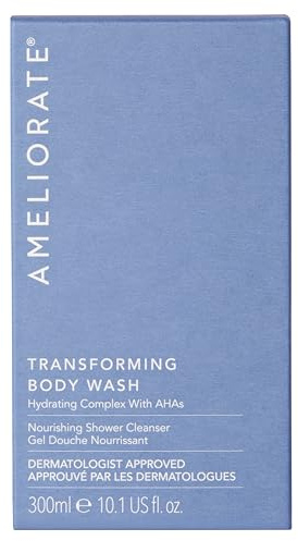 AMELIORATE Transforming Body Wash 300ml for Keratosis Pilaris (KP), Rough & Dry Skin | Hydrating Soap-Free Cleanser with Omega Oils | Dermatologist Approved & Pregnancy Safe