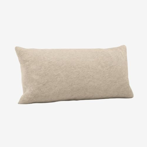 Wolkenfeld Flanell Kissenbezug 40 x 80 Beige – Kuschelig weicher Winter Kissenhülle aus 100% Baumwolle – Made in Germany – Warm & Atmungsaktiv mit verdecktem Reißverschluss – Oeko-TEX Zertifiziert