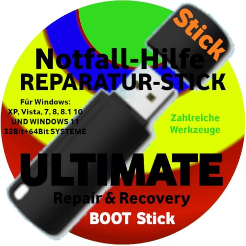 PC Notfall Reparatur Datenrettung Sicherung boot Stick kompatibel zu WINDOWS XP 7 8 10 11