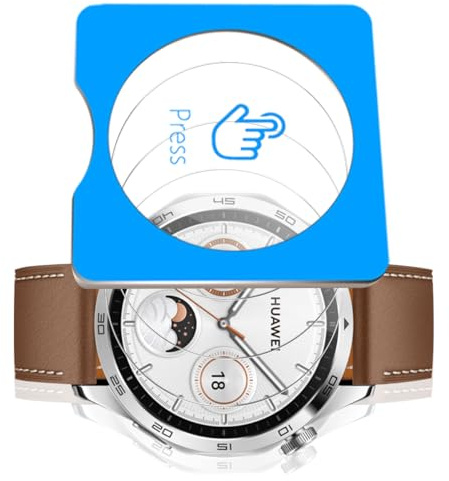 Teenrpov Protection Écran pour Huawei Watch GT 4 46mm, 3 Pièces | [Facile à Installer] Dureté 9H Vitre Film Protection écran, HD Clair Screen Protection,Anti-rayures,Pas Bulles