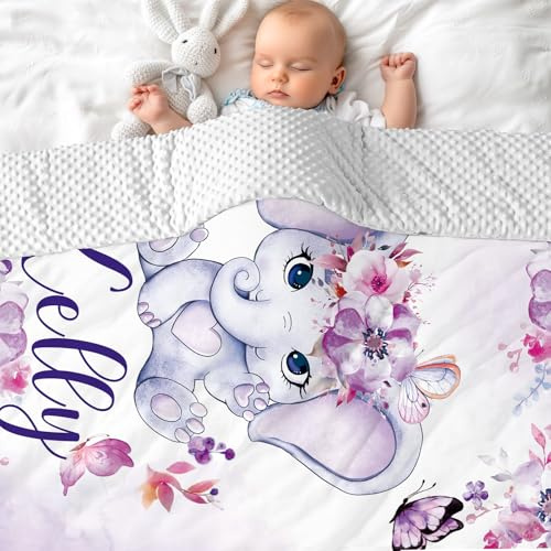 Babydecke mit Name Personalisiert Kuschelige Warme Kinderdecke Individuelle Krabbeldecke doppelseitig Kuscheldecke Geschenk für Mädchen oder Jungen