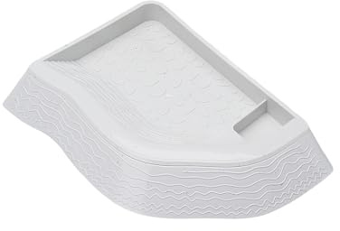 Tmboryuu Bol de Bain pour Tortues, Bol d ' Eau pour Animaux de Compagnie et de trempage avec Base texturée pour Tortues et lézards, Alimentation du Bain, Conception divisée