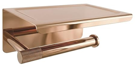Rea - Toilettenpapierhalter mit Ablage 6613 MODERN - Kupfer - Metall - 11,5x19x8 cm
