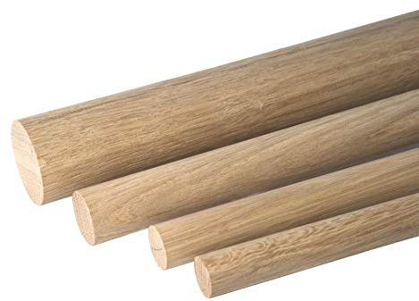 10 pièces barres rondes en bois de chêne diamètre 10 mm, longueur 100 cm - Bâtonnet rond en chêne fabriqué en Autriche