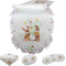 Quinnyshop Osterhasen Ostereier lila Blumen Stickerei Tischläufer 40 x 160 cm Polyester, Weiß
