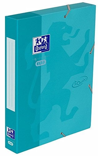 Oxford Sammel-Box A4, aus Karton, für Dokumente, Soft Touch-Oberfläche, türkis