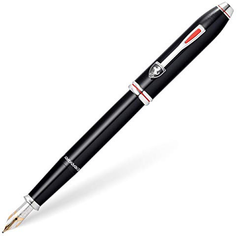 Cross Ferrari Townsend Medium Nib Fountain Pen - Gloss Black/Rhodium