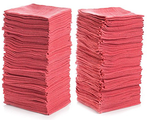 SIMPLI-MAGIC Cotton Shop Handtücher, kommerzielle Qualität, Rot, 145 Stück, Größe:35,6 x 30,5 cm