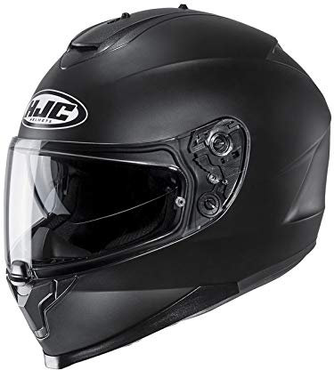 Hjc Matt Schwarz C70 Logo Motorradhelm (Small, Schwarz)