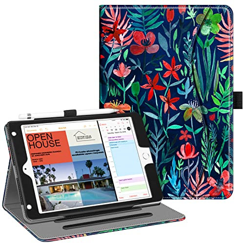 Fintie Case for iPad Mini 5th Generation 2019 / iPad Mini 4 (7.9 Inch) - [Corner Protection] Multi-Angle Viewing Smart Folio Cover w/Pocket, Pencil Holder, Auto Wake/Sleep, Jungle Night