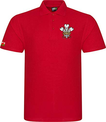Super Lemon Wales Wales Cymru Erwachsene Rugby Exklusiv Retro Vintage Herren Damen Unisex Rot Poloshirt Toll für jeden Welsh Rguby Fans für 6 Nationen und Weltmeisterschaft erhältlich bis 7XL Gr. 58