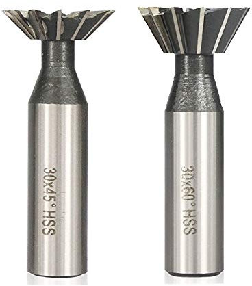Fresas 30mm 45/60 grados HSS Fresa de cola de milano Fresa CNC Fresadora de cola de milano Brocas para fresado de madera/metal Fresas de extremo de cola de milano-45_y_60
