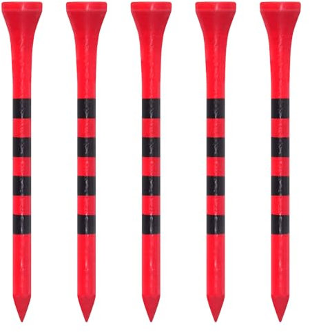 Zivisk Golf Tees Holz - 100 Stück 83mm Bambus Tees (Rot)