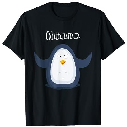 Ohmmm Yoga Pinguin Tee I Meditation Entspannung T-Shirt