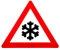 BauSupermarkt24 Original Verkehrsschild Nr. 101-51 * Schnee - oder Eisglätte * Verkehrszeichen Warnschild Strassenschild Hinweisschild RA1 Schilder Schnee Glatteis