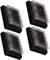 8,4 cm x 6,3 cm Grillbürste Ersatzköpfe 4er Set, Leonyo Grill Reinigungsbürste Austauschbare Köpfe, Grillreiniger Nachfüllung