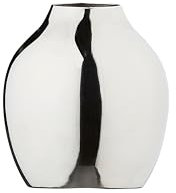 JOTEX GUNNEBO Vase aus Metall mit Abgerundeten Form, Chrom, Höhe 10 cm