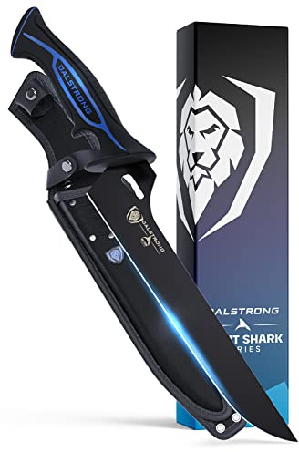 Dalstrong Slicing & Carving Fillet Knife - 10 inch - Night Shark Series-7CR17MOV High Carbon Steel-Titanium Coated-Fillet Knife for Fish & Meat Slicer - Polypropylene Handle - Sheath- NSF Certified