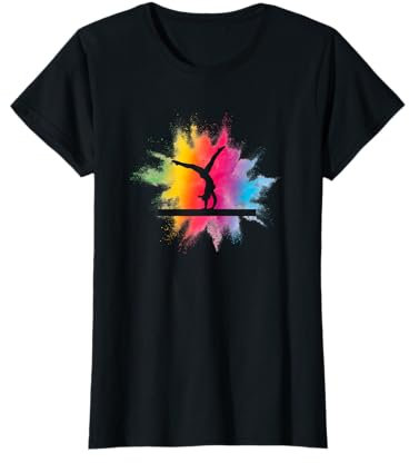 Buntes Turnen Gymnastics Turnerin Turnsport Motiv Akrobatik T-Shirt