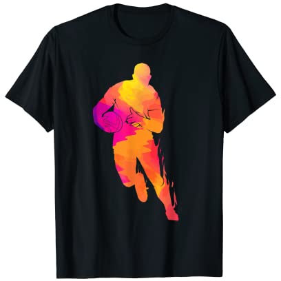 Vintage Rugby Player Tie Dye Jersey Rugby Watercolor T-Shirt