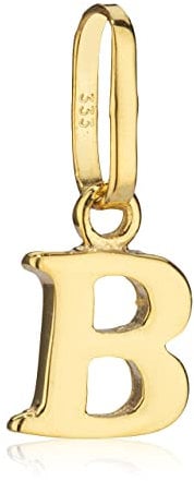 NKlaus Kettenanhänger kleiner Buchstabe B 333 Gelb Gold 8 Karat 5x5mm Kinder Alphabet Amulett 2665