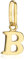 NKlaus Kettenanhänger kleiner Buchstabe B 333 Gelb Gold 8 Karat 5x5mm Kinder Alphabet Amulett 2665