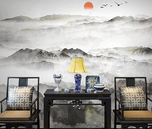Fototapete 3D Effekt Chinesische Abstrakte Chinesische Mauer Vliestapete Fototapete Wohnzimmer Schlafzimmer 3D Tapeten 250Cm(W)*175Cm(H)