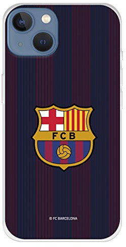 FC Barcelona Rayas Blaugrana Schutzhülle für iPhone 13 Schutzhülle aus flexiblem Silikon mit offizieller Lizenz FC Barcelona