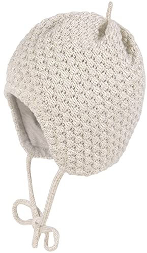 maximo Schlichte Wollmix Strickmütze zum binden in Wollweiß/Natur mit BW Futter 371600 (as3, Numeric, Numeric_39)