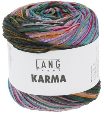 Lang Yarns - Karma 0003 blau beere dunkelgrün 100 g