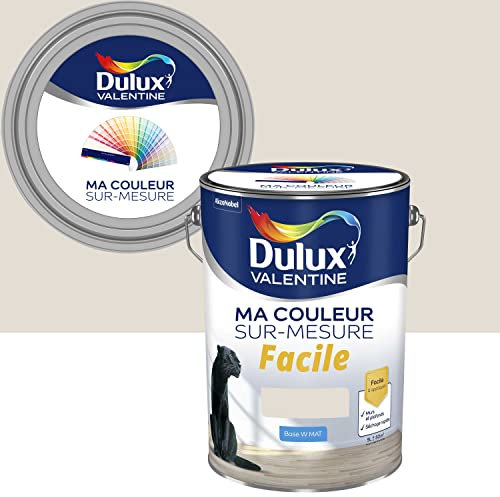 Ma Couleur Sur-mesure par Dulux Valentine – Peinture Intérieure Murs, Plafonds, Boiseries - Facile à appliquer - Mat Lin Clair 5 L