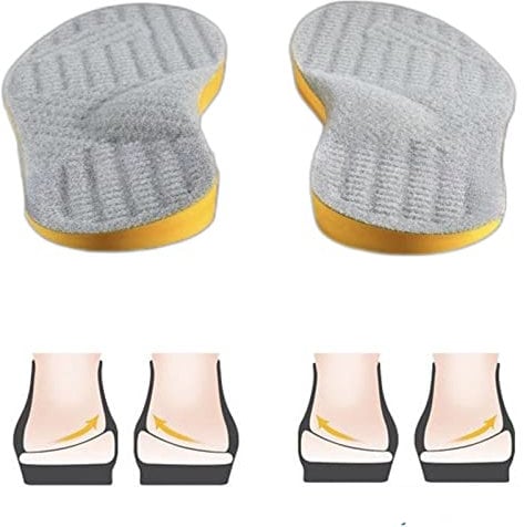 Goofort Women Men Posture Correcting Orthotic Insoles 4 in 1 Gel Insoles Flat feet Arch Support Orthopedic overpronation Supination Plantar Fasciitis Metatarsalgia X/O Valgus Varus Shoe Inserts